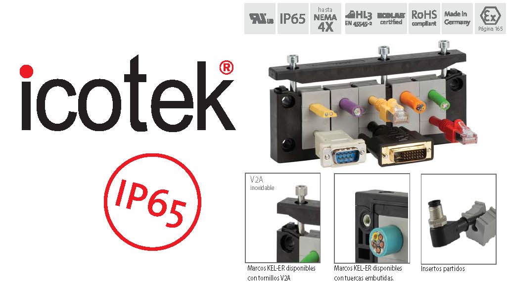 00. KEL-ER 24 - Marcos de entrada de cables para cables conectorizados IP65 00. KEL-ER 24 - Marcos de entrada de cables para cables conectorizados IP65