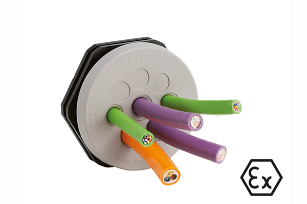 Pasacables de membrana para cables sin conector, IP68, hasta 78 insertos, KEL-DPZ circular, ICOTEK Pasacables de membrana para cables sin conector, IP68, hasta 78 insertos, KEL-DPZ circular, ICOTEK