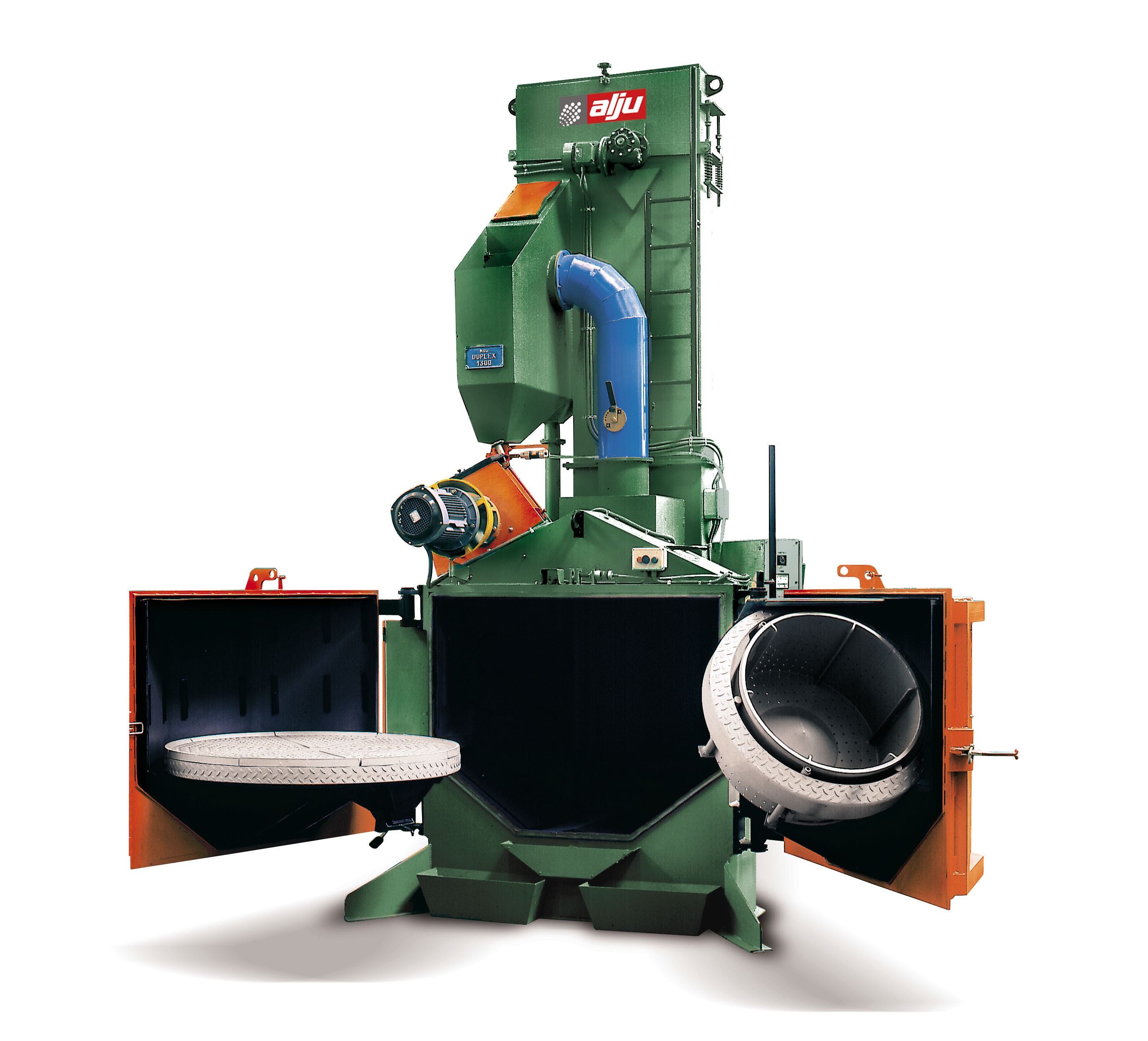 AUTOMATIC ROTARY TABLE SHOT BLAST MACHINE MOD. DUPLEX 1300