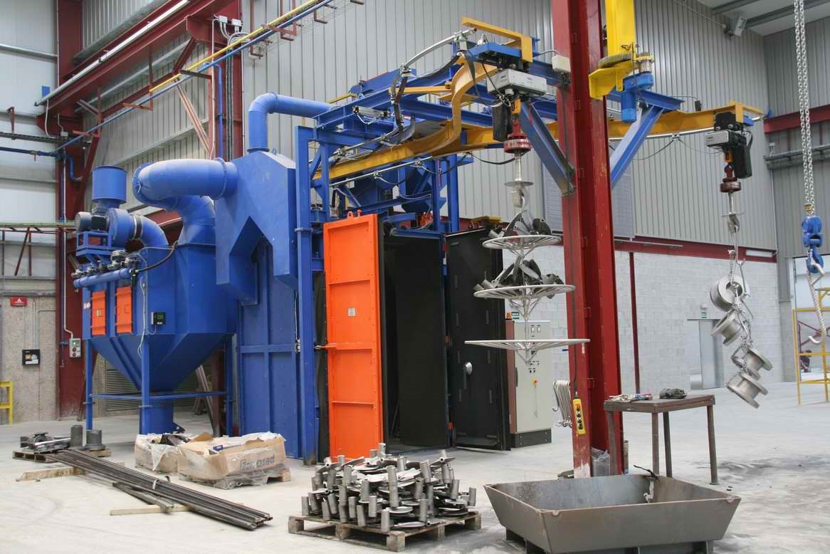 AUTOMATIC SHOTBLAST HOOK MACHINE MOD. REGINA-85-3T