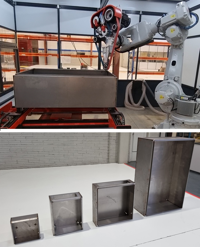 ROBOT CELL FOR WELD DRESSING OF ELECTRIC BOXES